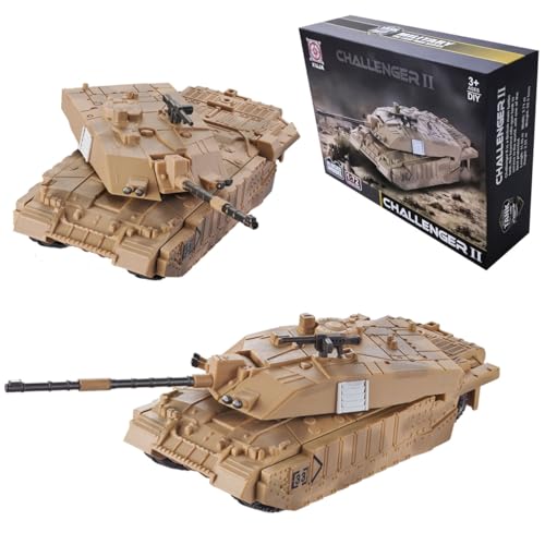 YINcrinx Challenger 2 Panzer Bauklötze, Panzer Militärisches Konstruktionsspielzeug, Militärische Modellbauklötze, Militärische Kampfpanzer Hobby Sammlerstücke, Kinderspielzeug von YINcrinx