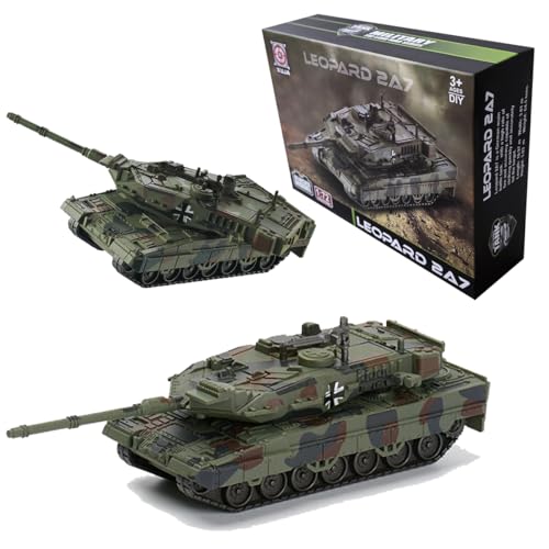 YINcrinx Leopard 2 Panzer Bauklötze, Deutscher Kampfpanzer Militärisches Konstruktionsspielzeug, Militärische Modellbauklötze, Kinderspielzeug, Militärische Kriegsfahrzeuge Hobby Sammlerstücke von YINcrinx