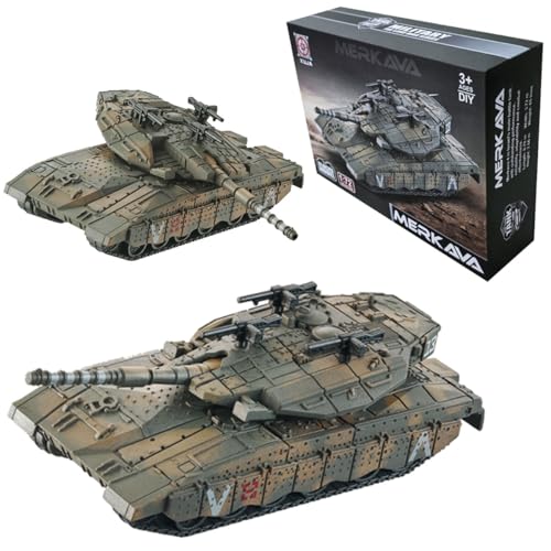 YINcrinx Merkava Tank Bauklötze, Panzer Militärisches Konstruktionsspielzeug, Militärische Modellbauklötze, Kinderspielzeug, Militärische Kriegsfahrzeuge Hobby Sammlerstücke von YINcrinx