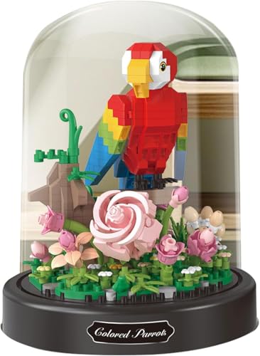 YINcrinx Roter Papagei Ewige Blume Konstruktionsspielzeug, Innendekorationssets, Bastelspielzeug, Erwachsene & Kinder, Geschenke, Dekorationen, Sammlerstücke von YINcrinx