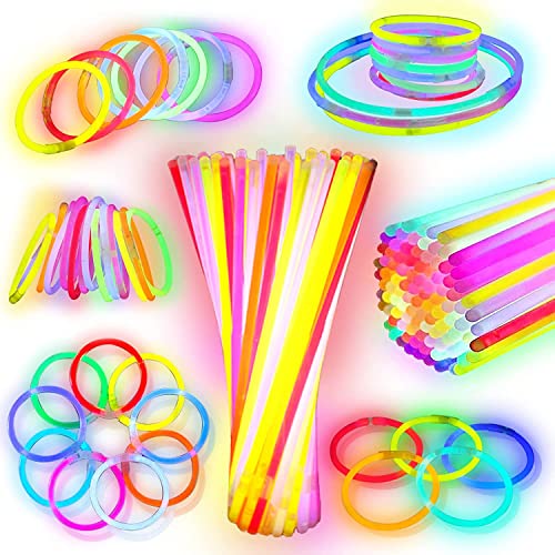 YIQI Leuchtstäbe, 100 Stücke Knicklichter mit Verbinder, Glowstick Geeignet für Kinder Geburtstagsfeier, Disko, Verschiedene Festivals Party YIQI Leuchtstäbe, 100 Stücke Knicklichter mit Verbinder, Glowstick Geeignet für Kinder Geburtstagsfeier, Disko, Verschiedene Festivals Party von YIQI