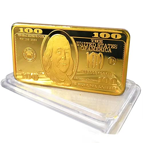 100 Dollar Goldbarren, simulierter vergoldeter Dollar Goldbarren für Briefbeschwerer, Filmrequisite, Neuheit Geschenk 100 Dollar Goldbarren, simulierter vergoldeter Dollar Goldbarren für Briefbeschwerer, Filmrequisite, Neuheit Geschenk von YIQILAFADA