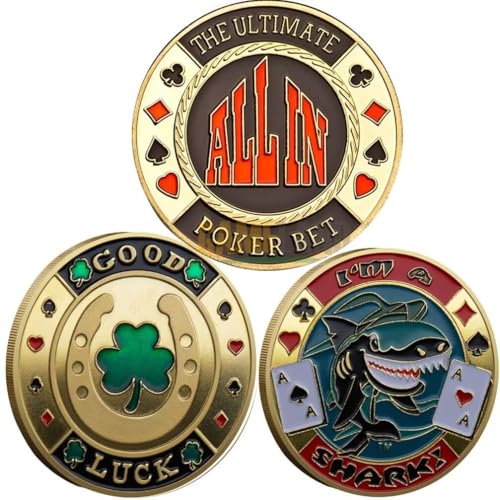 3pc Poker Card Guard Coin Table Games Poker - Good Luck, Shark, All in Poker Guard Coin 3pc Poker Card Guard Coin Table Games Poker - Good Luck, Shark, All in Poker Guard Coin von YIQILAFADA