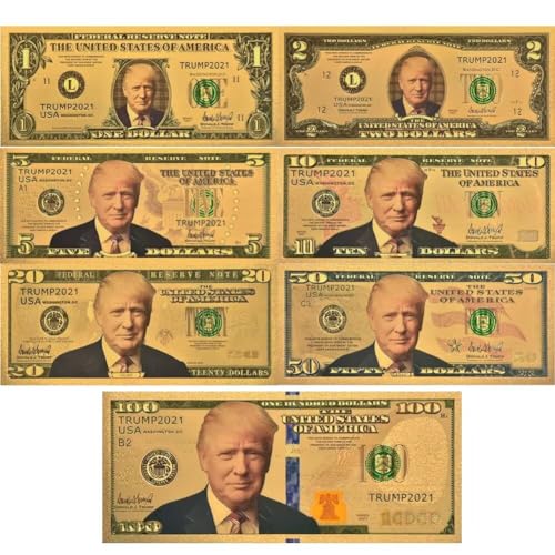 7-teiliges Set Präsident Donald Trump 2024 $1 $2 $5 $10 $20 $50 $100 Dollar Bill 7-teiliges Set Präsident Donald Trump 2024 $1 $2 $5 $10 $20 $50 $100 Dollar Bill von YIQILAFADA