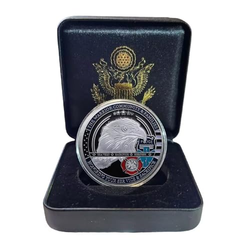 First Responders Challenge Münze mit Geschenkbox Honor American Heroes EMS Police Firefighter Coin von YIQILAFADA
