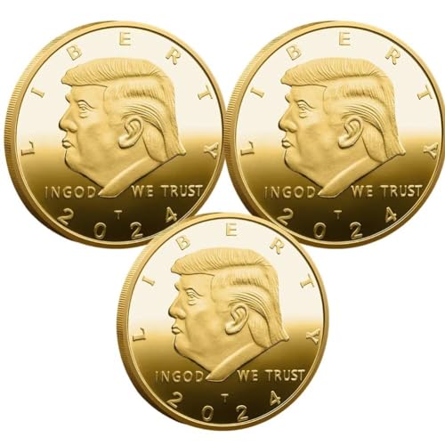 Liberty President Donald Trump Münze, Trump 2024 Münze, 45. Herausforderung, 3 Stück Liberty President Donald Trump Münze, Trump 2024 Münze, 45. Herausforderung, 3 Stück von YIQILAFADA