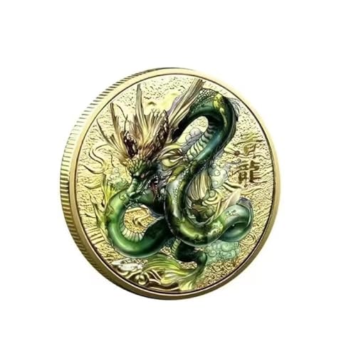 Mythisches Tier Zinnoberrot Drache Tiger Schildkröte Glücksmünze Sternzeichen Glücksbringer Herausforderung Münze von YIQILAFADA