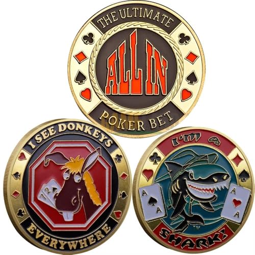Poker Card Guard Coin Collectibles Table Games Poker - Good Luck, Las Vegas, Poker Accessories, Pot Committed, Shark, Donkeys, Quees, Ace King Lucky Coin Poker Card Guard Coin Collectibles Table Games Poker - Good Luck, Las Vegas, Poker Accessories, Pot Committed, Shark, Donkeys, Quees, Ace King Lucky Coin von YIQILAFADA