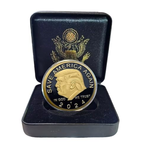 Präsident Donald Trump Münze, Trump 2024 Coin Save America Again Challenge Coin Präsident Trump Coin Geschenkbox Präsident Donald Trump Münze, Trump 2024 Coin Save America Again Challenge Coin Präsident Trump Coin Geschenkbox von YIQILAFADA
