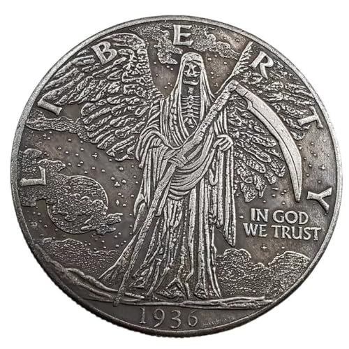 Soul Ferry Sensenmann Totenkopf US HOBO Münze zum Sammeln von YIQILAFADA
