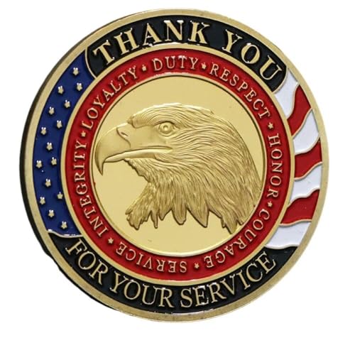 Thank You for Your Service Veteran Coin Challenge Coin, Honoring All Who Served Military Appreciation Coin Thank You for Your Service Veteran Coin Challenge Coin, Honoring All Who Served Military Appreciation Coin von YIQILAFADA