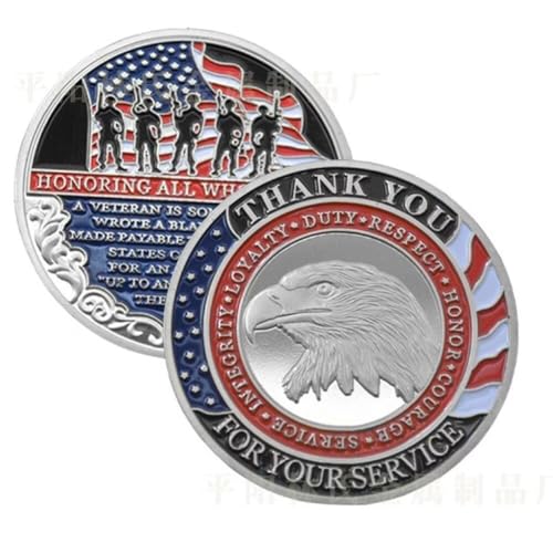Thank You for Your Service Veteran Coin Challenge Coin, Honoring All Who Served Military Coin Thank You for Your Service Veteran Coin Challenge Coin, Honoring All Who Served Military Coin von YIQILAFADA