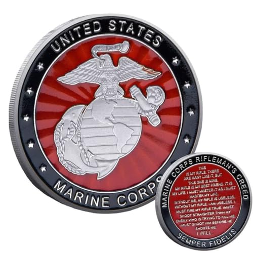 USMC Gebetsmünze - Marine Corps Geschenke für Männer USMC Veteran Coin Herausforderung Münze USMC Gebetsmünze - Marine Corps Geschenke für Männer USMC Veteran Coin Herausforderung Münze von YIQILAFADA