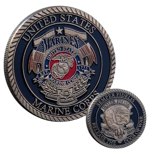 USMC Marine Corps Gifts for Men USMC Challenge Coin Semper Fidelis Release The Dogs of War for US Marine Veteran USMC Marine Corps Gifts for Men USMC Challenge Coin Semper Fidelis Release The Dogs of War for US Marine Veteran von YIQILAFADA