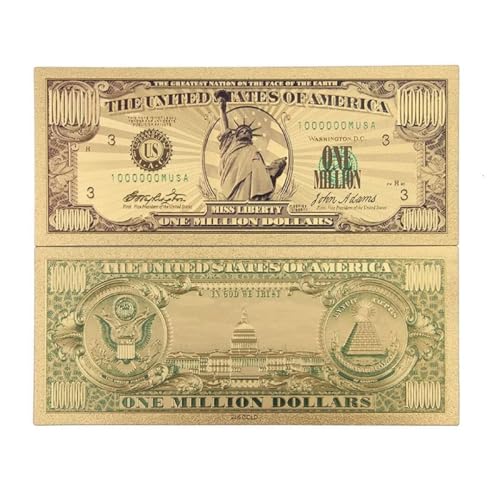 YIQILAFADA 1 x Dollarschein, 24 Millionen Milliarden Billionen Dollar-Scheine, Banknoten, Dollar-Kunst für Dekoration, Lesezeichen YIQILAFADA 1 x Dollarschein, 24 Millionen Milliarden Billionen Dollar-Scheine, Banknoten, Dollar-Kunst für Dekoration, Lesezeichen von YIQILAFADA
