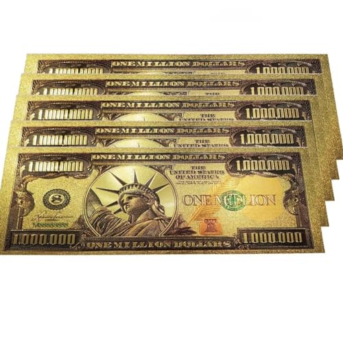 YIQILAFADA 5 x Ein-Millionen-Dollar-Scheine, farbige Geldscheine für Dekoration, bringen Glück YIQILAFADA 5 x Ein-Millionen-Dollar-Scheine, farbige Geldscheine für Dekoration, bringen Glück von YIQILAFADA