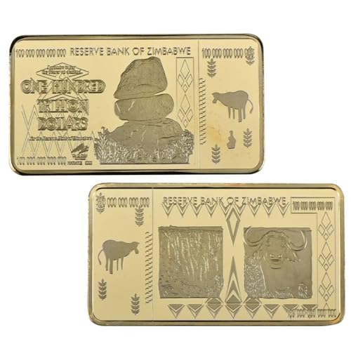 YIQILAFADA G Simbabwe 100 Billionen Bar, K Bar für Briefbeschwerer, Filmrequisite, Neuheit Geschenk von YIQILAFADA