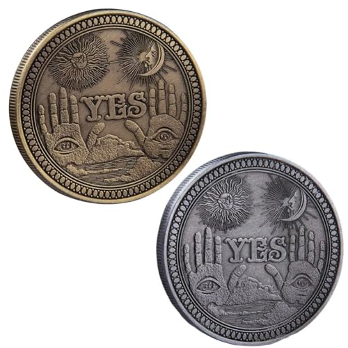 Yes No Challenge Coin Decision Maker Divination Coin Lucky Coin with Skull Pattern von YIQILAFADA