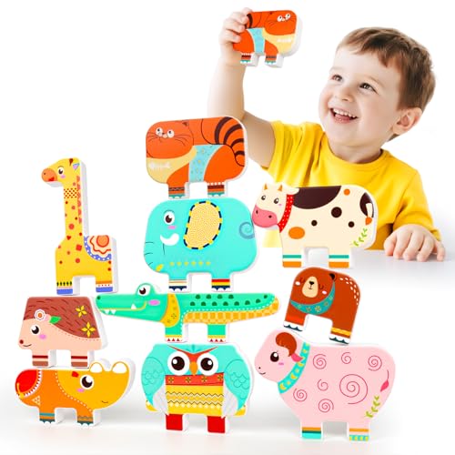 YIQOGAME Tier-Stapelspielzeug – Montessori Motorikspielzeug für Kinder ab 3 4 5 Jahren – Fördert Tiererkennung, Farbwahrnehmung und Feinmotorik YIQOGAME Tier-Stapelspielzeug – Montessori Motorikspielzeug für Kinder ab 3 4 5 Jahren – Fördert Tiererkennung, Farbwahrnehmung und Feinmotorik von YIQOGAME