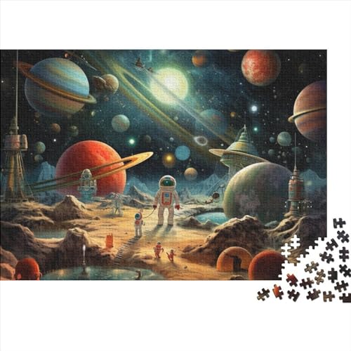 Astronauten-Puzzle für Erwachsene, 1000 Teile, für Erwachsene, Woodiness-Puzzles, Lernspiel, Herausforderungsspielzeug, 1000 Teile (75 x 50 cm) von YIRCATM