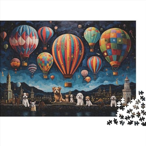 Heißluftballon-Puzzle für Erwachsene, 1000 Teile, für Erwachsene, Woodiness-Puzzles, Lernspiel, Herausforderungsspielzeug, 1000 Teile (75 x 50 cm) von YIRCATM