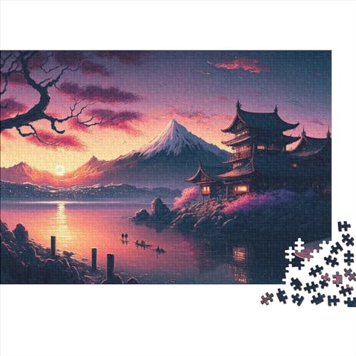 Mount Fuji-Puzzle für Erwachsene, 500 Teile, für Erwachsene, Woodiness-Puzzles, Lernspiel, Herausforderungsspielzeug, 500 Teile (52 x 38 cm) von YIRCATM