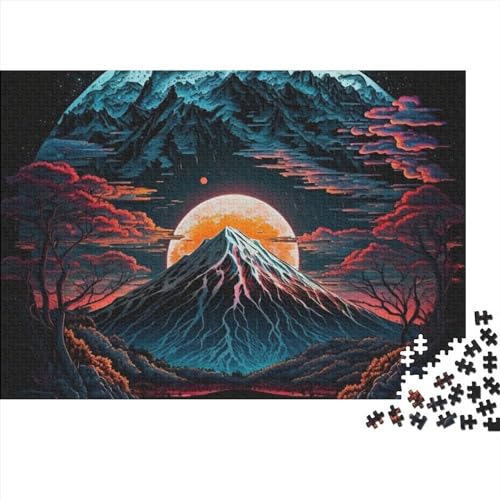 Mount Fuji Puzzle für Erwachsene und Jugendliche, 1000 Teile, Holzpuzzle, Lernspiel, Spielzeug, Familiendekoration, 1000 Teile (75 x 50 cm) von YIRCATM
