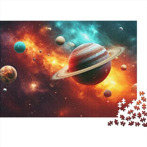 Sonnensystem-Puzzles, 300-teiliges Holzpuzzle für Erwachsene, lustige Puzzlespiele, 300 Teile (40 x 28 cm) von YIRCATM