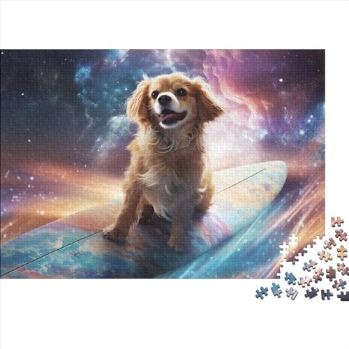 Surf Puppies 300-teiliges Puzzle für Erwachsene, Puzzle für Erwachsene, Holzpuzzle, Familienspiele, Geschenke, 300 Teile (40 x 28 cm) von YIRCATM