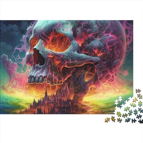 Totenkopf-Puzzle, 1000 Teile, für Erwachsene, Puzzle für Jugendliche, Puzzle, Lernspiele, einzigartiges Geschenk, 1000 Stück (75 x 50 cm) von YIRCATM
