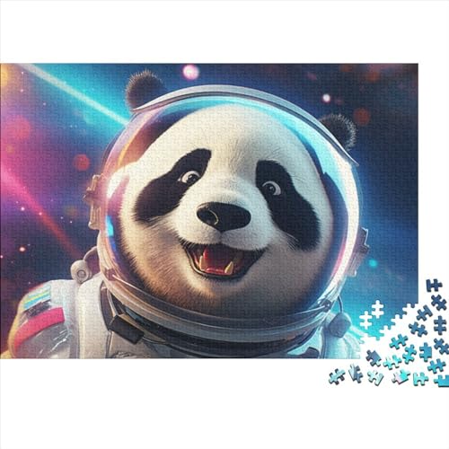 Woodiness Puzzles Family Fun Puzzle 1000 Teile (75 x 50 cm) Astronaut Panda 1000 Teile Puzzle für Erwachsene und Kinder von YIRCATM
