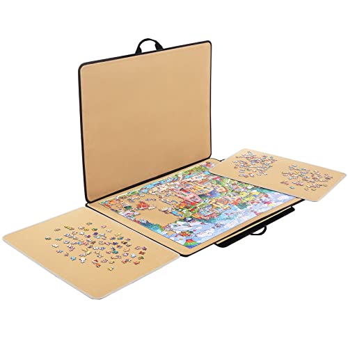YISHAN 1000 Teile Tragbares Puzzle-Tischbrett mit Abdeckung für Erwachsene und Kinder, Puzzlekoffer zur Aufbewahrung, Puzzlematte, Puzzle Keeper Caddy Saver mit Sortiertabletts, rutschfeste YISHAN 1000 Teile Tragbares Puzzle-Tischbrett mit Abdeckung für Erwachsene und Kinder, Puzzlekoffer zur Aufbewahrung, Puzzlematte, Puzzle Keeper Caddy Saver mit Sortiertabletts, rutschfeste von YISHAN
