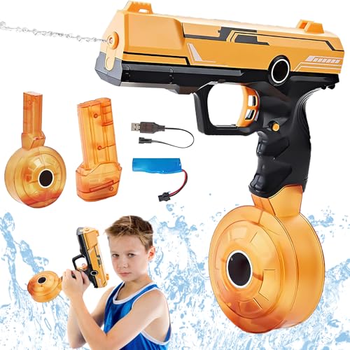 Elektrische Wasserpistole, 450cc+58cc Große Kapazität Wasserpistolen, Automatische Wasserpistole, Großer Reichweite Wasserpistole, Automatische Burst Wasserpistole, für Sommer Pool Beach Elektrische Wasserpistole, 450cc+58cc Große Kapazität Wasserpistolen, Automatische Wasserpistole, Großer Reichweite Wasserpistole, Automatische Burst Wasserpistole, für Sommer Pool Beach von YISKY
