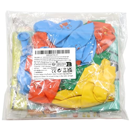 Kindergeburtstag Deko Luftballon 6 Geburtstag, Cartoon Luftballons Geburtstag Deko 6 Jahre, Anime Party Luftballons Set, für 6 Jahre Kindergeburtstag Partydeko von YISKY