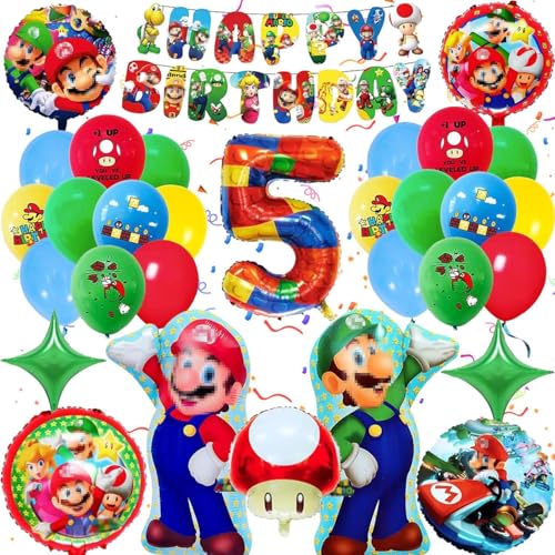 Mario Kindergeburtstag Deko 5 Jahre, Mari Geburtstagsdeko Set, Mario Party Gekoration 5 anni, Mario Luftballons Party Dekoration, Mario Kinder Geburtstag Luftballon Set, mario luftballon 5. Geburtstag Mario Kindergeburtstag Deko 5 Jahre, Mari Geburtstagsdeko Set, Mario Party Gekoration 5 anni, Mario Luftballons Party Dekoration, Mario Kinder Geburtstag Luftballon Set, mario luftballon 5. Geburtstag von YISKY