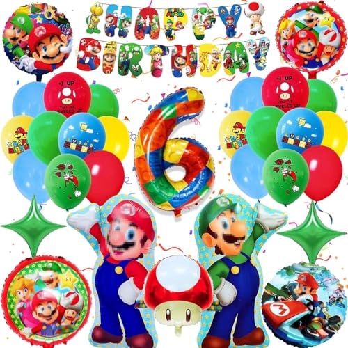 Mario Kindergeburtstag Deko 6 Jahre, Mari Geburtstagsdeko Set, Mario Party Gekoration 6 anni, Mario Luftballons Party Dekoration, Mario Kinder Geburtstag Luftballon Set, mario luftballon 6. Geburtstag Mario Kindergeburtstag Deko 6 Jahre, Mari Geburtstagsdeko Set, Mario Party Gekoration 6 anni, Mario Luftballons Party Dekoration, Mario Kinder Geburtstag Luftballon Set, mario luftballon 6. Geburtstag von YISKY
