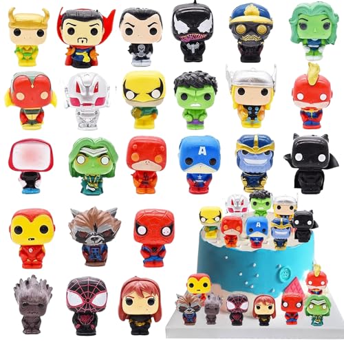 Mini hero Figuren Set, 24 Stück Hero Kuchen Dekoration, Mini hero Action Figuren Set, Hero Cartoons Kuchen Topper, Hero Figuren Cake Topper, für Kinder Geburtstagsfeiern Mini hero Figuren Set, 24 Stück Hero Kuchen Dekoration, Mini hero Action Figuren Set, Hero Cartoons Kuchen Topper, Hero Figuren Cake Topper, für Kinder Geburtstagsfeiern von YISKY