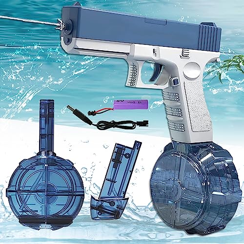 One Touch Elektrische Wasserpistole,434CC + 58CC Hoher Kapazität Automatische Wasserpistole,Wasserpistole,Elektrisch Wasser Spielzeug, Automatische Spritzpistolen, für Sommer Pool Beach von YISKY