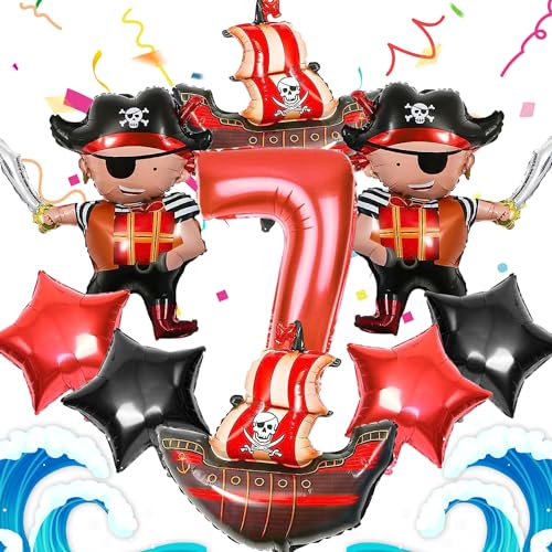 Piratenschiff Luftballons Set, 9 Stücke Piraten Folienballon Kinder, Piratenschif Geburtstagsdeko 7 Jahre, Piraten Geburtstag Deko Set, Piraten Helium Luftballons, Piraten Deko Kindergeburtstag Piratenschiff Luftballons Set, 9 Stücke Piraten Folienballon Kinder, Piratenschif Geburtstagsdeko 7 Jahre, Piraten Geburtstag Deko Set, Piraten Helium Luftballons, Piraten Deko Kindergeburtstag von YISKY
