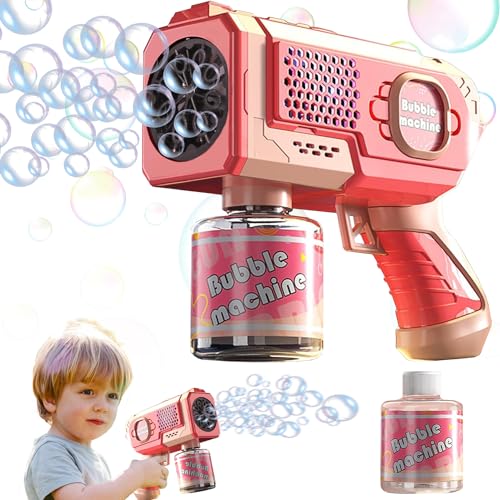 Seifenblasenpistole, Seifenblasenmaschine Kinder 5000+ Blasen/Minute, Bubble Gun Kinder, Seifenblasenmaschine Gun Kinder, Blasenmaschine Blasenspielzeug Geschenk für Kinder von YISKY