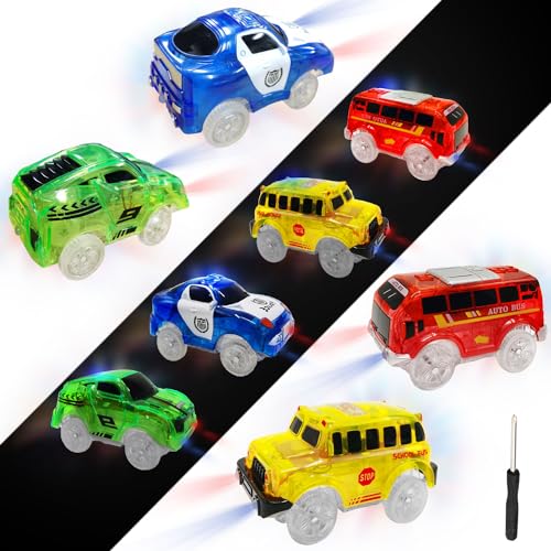 YISKY 4 Pack Track Cars für Kinder, Tracks Spielzeug Auto, Auto Tracks Cars mit LED Blinkenden Lichtern, Magic Spielzeugautos, Leuchtendes Spielzeugautos, Autos Spielzeug für Kinder 3 4 5 8 Jahre YISKY 4 Pack Track Cars für Kinder, Tracks Spielzeug Auto, Auto Tracks Cars mit LED Blinkenden Lichtern, Magic Spielzeugautos, Leuchtendes Spielzeugautos, Autos Spielzeug für Kinder 3 4 5 8 Jahre von YISKY