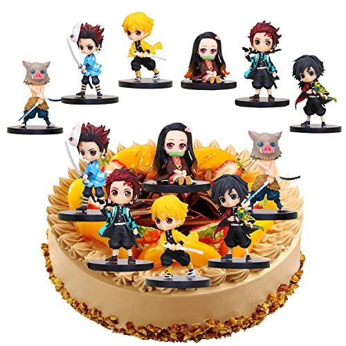 Demon Slayer Statuen Modell, 6 Stück Demon Slayer Anime Figur, Action Figures Kuchen Topper, Demon Slayer Figur Spielzeug, Devil'S Blade Cake Topper, für Cake Dekorationsornamente/Collectibles Demon Slayer Statuen Modell, 6 Stück Demon Slayer Anime Figur, Action Figures Kuchen Topper, Demon Slayer Figur Spielzeug, Devil'S Blade Cake Topper, für Cake Dekorationsornamente/Collectibles von YISKY