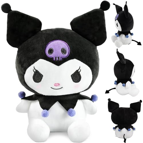 Kuromi Plüschtiere, Kuromi Puppe für Kinder, Kuromi Cartoon Kuscheltier, Kuromi Plüsch Cartoon Spielzeug, Kuromi Plüsch Puppe, Kuromi Plüsch Figur, Sanrio Plüschtier, für Jungen und Mädchen von YISKY