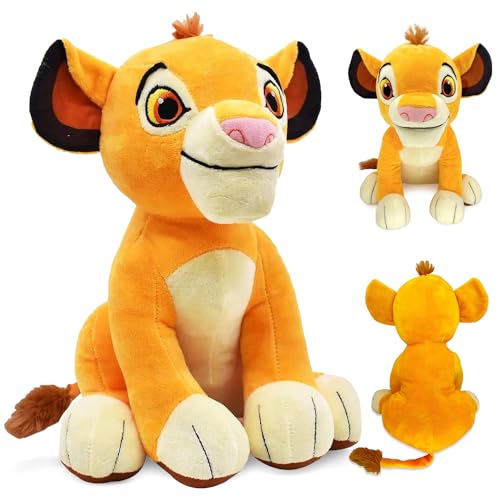 YISKY Lion King Plüschtier, König der Löwen Kuscheltier, Lion Plush Toy, Löwen Plüsch Puppen für Kinder, Löwen Cartoon Puppe, Lion King Anime Plush Figuren, Löwen Stoffpuppe, für Jungen und Mädchen von YISKY