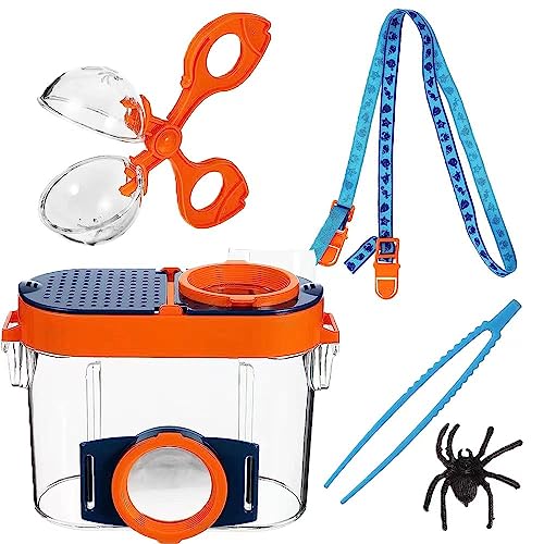 YISKY Lupe Insekten Sammelbox, Kinder Insekten Dose, Insekten Beobachtungsbox Forscherset, 4.5X Lupendose, Natur Erkundung Lupenbecher, Für Kinder Outdoor Wissenschaft Natur Erkundung YISKY Lupe Insekten Sammelbox, Kinder Insekten Dose, Insekten Beobachtungsbox Forscherset, 4.5X Lupendose, Natur Erkundung Lupenbecher, Für Kinder Outdoor Wissenschaft Natur Erkundung von YISKY