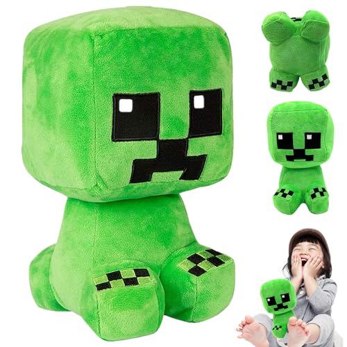 YISKY Mine-Craft Plush, 22 cm Spiel Creeper Plüsch, Creeper Plüschfigur, Spiele Plüschtier, Cartoon Plüschtier, für Jungen und Mädchen Geburtstagsgeschenke, Spielefans Spielzeug von YISKY