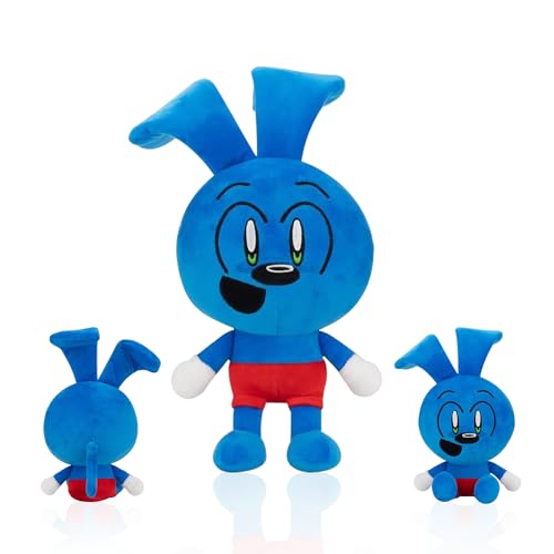 YISKY Osterhase Plüschtier, 25cm Rabbit Monkey Plushies Toy, Osterhase Plüsch Kuscheltie, Riggy Rabbit Monkey Plush Doll, Blue Riggy Plush, Riggy Plush Doll für Kinder Mädchen Jungen für Geschenk von YISKY