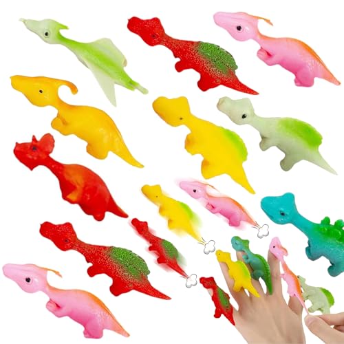 YISKY Slingshot Dinosaur Finger Toys, 10 piezas Finger Slingshot Toys, Lustige Fliegende Dinosaurier Schleuder Spielzeug, Dinosaurier Schleuder Spielzeug, Party Spielzeug für Kinder, Zufällige Farbe YISKY Slingshot Dinosaur Finger Toys, 10 piezas Finger Slingshot Toys, Lustige Fliegende Dinosaurier Schleuder Spielzeug, Dinosaurier Schleuder Spielzeug, Party Spielzeug für Kinder, Zufällige Farbe von YISKY