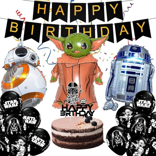 Star Wars Ballons, Star Wars Party Luftballons, Star Wars Party Balloons, Star Wars Luftballons, Star Wars Folienballon, Star Wars Geburtstag Dekoration Set, Star Krieg Geburtstagsdeko von YISKY