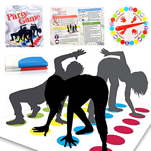 Twisting Spiele, Bodenspiel mit Spielmatte, Twisting Game für Kinder & Erwachsene, Twister Spiel Kinder, Teamspiel, Partyspiel, lustiges Spiel für Kindergeburtstage von YISKY